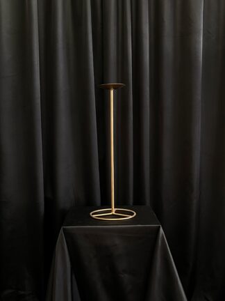 Golden Flat Plate Floral Stand